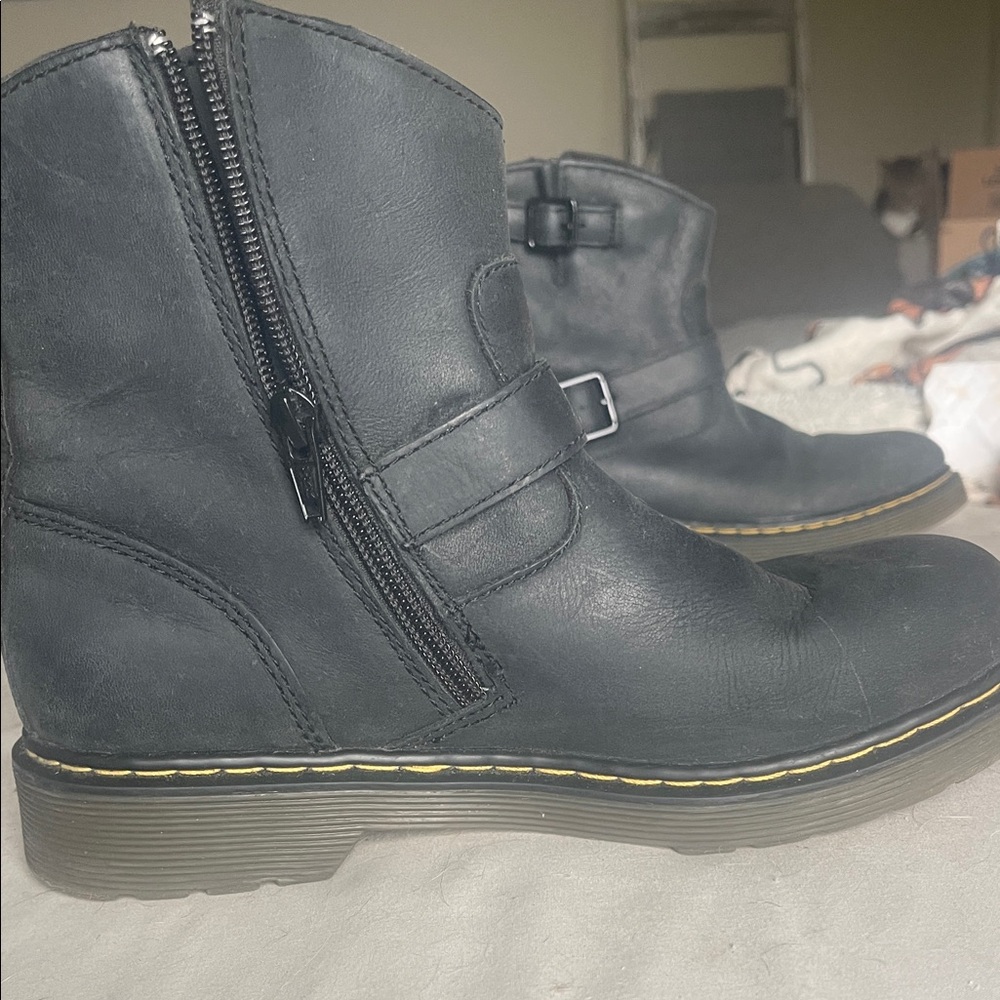 Dr. Martens Black Ankle Boots with Buckle Detail - Picture 4 of 4